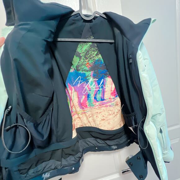 Aztech Mountain Nuke Suit Mint Stretch Ski Jacket Size 6 - Picture 3 of 5